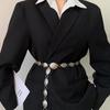 Suéter vintage camisa cadena de cintura de camisa cadena de metal cinturón decorativo para vestido de mujer con falda cadena para gabardina verano