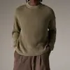 Suéter de Punto Redondo para Hombre, Chaqueta Pulóver Nueva de Otoño e Invierno 2025, Informal de Moda