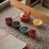 Taza de Arcilla Púrpura Cultural y Creativa de la Ciudad Prohibida Taza de las Cinco Bendiciones Cerámica Yixing Taza de Maestro Juego de Tazas de Té Souvenir de Empresa Regalo Logo Personalizable
