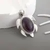Colgante de Piedra Natural y Cristal Estilo Europeo y Americano Collar DIY Aleación Incrustada Accesorios de Colgante de Joyería de Cristal Transfronterizo