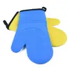 Nove Luvas de Silicone Círculo de Louvor Cozinha Isolamento Térmico Forno de Micro-ondas Assar Luvas de Cinco Dedos Doméstico