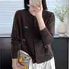 Cárdigan suéter de punto con bordado de piel de mapache para mujer, nuevo estilo otoño/invierno 2026, corte holgado, rejuvenecedor, top de punto para figuras petites