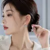 Pendientes franceses huecos de plata 925 estilo nuevo personalizados con diamantes, pendientes vintage de lujo ligero de mariposa nicho personalizados con perlas para mujer