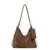 Tendencia Transfronteriza Retro Bolso de Mano Pequeño Bolso de Mujer Otoño 2026 Nuevo Color Sólido Bolso de Hombro Simple Doble Hombro Bolso Madre-Hijo