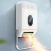 Calentador de baño de aire caliente montado en la pared, instalación sin taladro, doble uso para el hogar y el baño, control remoto inalámbrico