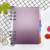 Páginas Divisorias para Agenda A5 de Fábrica, Páginas Divisorias de Cuaderno de Hojas Sueltas Multicolor Semi-Transparente de PP, Tablas Divisorias Esmeriladas de Hojas Sueltas