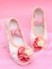 Único damasco novo grande flor balé sapatos de dança elegante bonito menina prática suave fundo sapatos de dança 8068