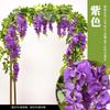 Simulación flor de glicina flor falsa enredadera flor colgante de techo guirnalda de flores decoración de enredadera planta de plástico para pared colgante ocultación de tuberías de aire acondicionado