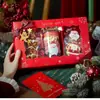 Caixa de Embalagem para Pote de Biscoitos de Natal Leite Data Floco de Neve Crocante Chocolate Grão Derretido Pote de Biscoitos Pote Selado de Plástico Transparente