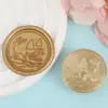 Sello de Cera Navideño Personalizado con Cabeza de Cobre Latón Grabado Diseño Patrón Sello de Cera para Cerrar Sobres Sello de Cabeza