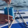 Portavasos para kayak, tabla de surf, botella de agua, tapa de vaso, marco de fijación, fijación con cordón, portavasos