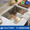 Lavabo de Encimera Rectangular de Acero Inoxidable 304 de una Cubeta para Fregadero de Cocina y Baño para Lavar Platos y Verduras