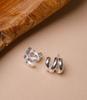 Pendientes Metálicos de Múltiples Aros Diseño de Nicho para Mujer Estilo Coreano Retro Personalizados Simples Versátiles Pendientes Elegantes Chapados en Cobre con Oro Real