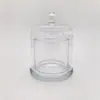 Copo de Vela de Aromaterapia de Vidro Ins Tampa de Sino Dourado Suporte de Vela DIY Tinkerbell Recipiente de Vidro Recipiente com Pedra Difusora