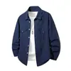 Camisa de manga larga transpirable de secado rápido para hombre, top de talla grande para exteriores de primavera y otoño, camisa de trabajo deportiva estilo americano transpirable