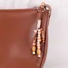 Colgante de Cuentas de Madera Natural con Cordón de Semillas que Cumplen Deseos, Cristal de Piedra de Valor, Adorno de Cuerda Tejida a Mano, Cuerda Colgante de Calabaza para Reunir Energía