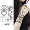 Novo Adesivo de Tatuagem Borboleta Amazon Flor Simples Adesivo de Tatuagem para Dedo Adesivo de Tatuagem Renda Preto Puro à Prova d'Água para Clavícula