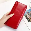 Carteira Versátil de Couro Genuíno Moda Slot para Cartão Multifuncional Clutch Porta-Moedas Mais Vendido Coleção Slot para Cartão Atacado