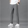 Pantalones Casuales de Seda de Hielo Estilo Coreano 2026 para Hombre, Versión Delgada de Verano, Adecuados para el Trabajo, Modernos, Holgados, Pierna Recta, Transpirables, Pantalones Deportivos