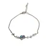 Moda de Nicho Lujo Ligero Versátil Pulsera Azul Estrella Corazón para Mujer, Joyería Elegante y de Diseño Único al por Mayor