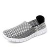 Sapatos de tecido elástico respirável para tamanhos grandes, tecidos à mão, sapatos de camada única femininos, sapatos casuais planos, sapatos casuais para viagem, sapatos femininos, moda