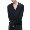 Colección primavera temprana y otoño 2026: Camiseta de hombre con cuello en V profundo, estilo casual y relajado, camiseta interior transpirable de manga larga para verano, capa base moderna
