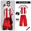 Roupas de Street Dance para Meninos Hip-Hop Outfits Modernos Infantis Marca de Moda Hip-Hop Roupa Infantil Roupa para Apresentação na Passarela de Couro Vermelho Brilhante para Meninos