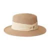 Sombrero de Paja para Vacaciones Estilo Francés, Sombrero de Paja de Papel de Gama Alta para Verano, Sombrero de Paja de Ala Plana para Protección Solar en la Playa