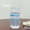 Caneca de Palha Estilo Novo Ins Fofa de Alto Valor Desenho Animado Copo de Plástico de Verão Copo de Água Portátil de Verão