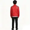 Disfraz infantil de Jackson para Halloween, traje de baile de tres piezas rojo estampado "Road to Fame" de MJ, cosplay