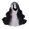 Novo Estilo Cachecol de Chiffon com Pérolas em Gradiente de Cor Círculo com Strass Cachecol de Minorias Étnicas Lenço de Cabeça Africano Malaio Indonésio