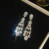 Brincos de Corrente Europeus e Americanos com Franjas, Brincos de Luxo Leve de Alta Qualidade, Moda Transfronteiriça Versátil para o Dia a Dia para Mulheres Atacado