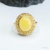 Anillo de Cera de Abejas Natural Guan Yu Amarillo Ámbar Miel Anillo Femenino Vintage Fábrica Venta al por Mayor Dropshipping S3081506