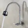 Grifo de Cocina de ABS, Grifo de Agua Fría Única con Caño Giratorio, Acabado Cromado