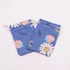 Bolsas de Algodón Estampadas al por Mayor, Bolsas Portátiles de Almacenamiento con Cordón, Bolsas Pequeñas Lindas de Algodón y Lino, Bolsas de Empaque para Dulces y Regalos con Cordón