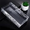 Ladrillo de Vidrio Ultra Blanco Ladrillo de Cristal Transparente Cuadrado Pared Divisoria Baño Arte Popular Sólido Doble Cara Patrón de Hielo