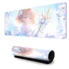 Mouse Pad Gamer Estilo Anime Extra Grande com Borda Travada Meninos E-Sports Gaming Computador Pad Grande para Teclado Espessado Antiderrapante