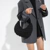 2024 nuevo color caramelo burbuja estilo occidental principios de otoño nube estilo coreano a la moda a cuadros plisado bolso de hombro portátil para mujer