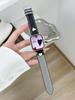 Correa de Cuero con Bloques de Color en Mezclilla con Forma de Corazón Adecuada para Apple Watch iWatch 12ª Generación 11/10Se