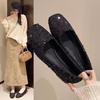 Zapatos Planos de Mujer Moda Primavera y Otoño 2026 Lentejuelas Suela Suave Mocasines Poco Profundos Talla Grande Mocasines Cómodos