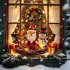 Nuevo carillón de viento navideño transfronterizo con un toque de alta gama, Papá Noel, muñeco de nieve, renos, manualidades decorativas de resina
