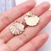 Colgante de cola de pez con incrustaciones de perla de aleación, pequeño accesorio para collares, pulseras, pendientes de bricolaje y accesorios de joyería de moda de alta gama