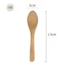 Cuchara pequeña de madera al por mayor Madera de loto cuchara sin pintar logo con letras mini miel mermelada cuchara de madera vajilla actividad regalo