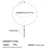 Taina Cadena de Bolas Doradas Transfronteriza Europea y Americana Moda Cadena en Forma de Y Colorida de Circonita Collar Joyería Fina de Lujo para Mujer