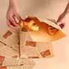 Bolsa de Papel Triangular a Prueba de Grasa, Bolsa de Empaque Práctica, Sándwich Donut Pastel Hojaldrado, Bolsa de Mano para Hotcakes Comida