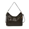 Bolso Retro de Gran Capacidad para Mujer 2025 Otoño e Invierno Nueva Moda Elegante Bolso Cruzado con Textura Sencilla y Bolso de Hombro Tote Sencillo