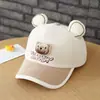 Chapéu Estilo Coreano Boné de Baseball Infantil Veludo Desenho Ursinho Outono Inverno Meninos Meninas 2-5 Anos Boné de Baseball para Bebê