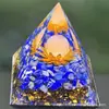 Bola de Cristal Natural, Adorno de Pirámide de Amatista, Decoración de Grava de Obsidiana, Decoración de Escritorio para el Hogar