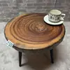 Mesa de Té de Madera de Alcanfor Talla de Raíz Madera Maciza Mesa de Café Pequeña Estilo Shaji B&B Sala de Estar Ventana Saliente Tatami Mesa Pequeña