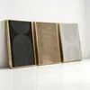 Pintura tríptico geométrica simple personalizada más vendida de Amazon con un toque de alta gama para el fondo del sofá de la sala de estar y la decoración de la entrada
